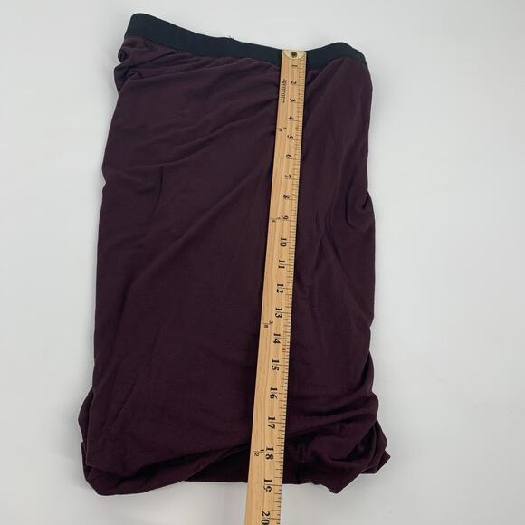T Alexander Wang Tulip Elastic Waist Scrunch Pencil Skirt Size XS Purple Black - Picture 7 of 7